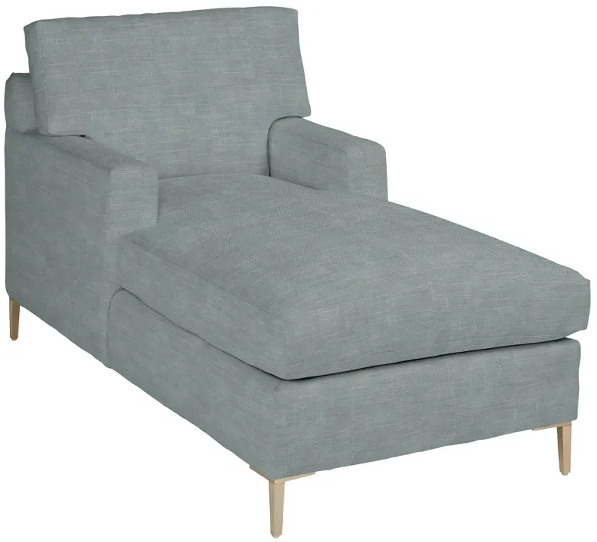 Hinton Chaise - Crypton Linen - Handcrafted - Blue - Comfortable, Sturdy, Stylish, Eco-Friendly, Eco-Friendly