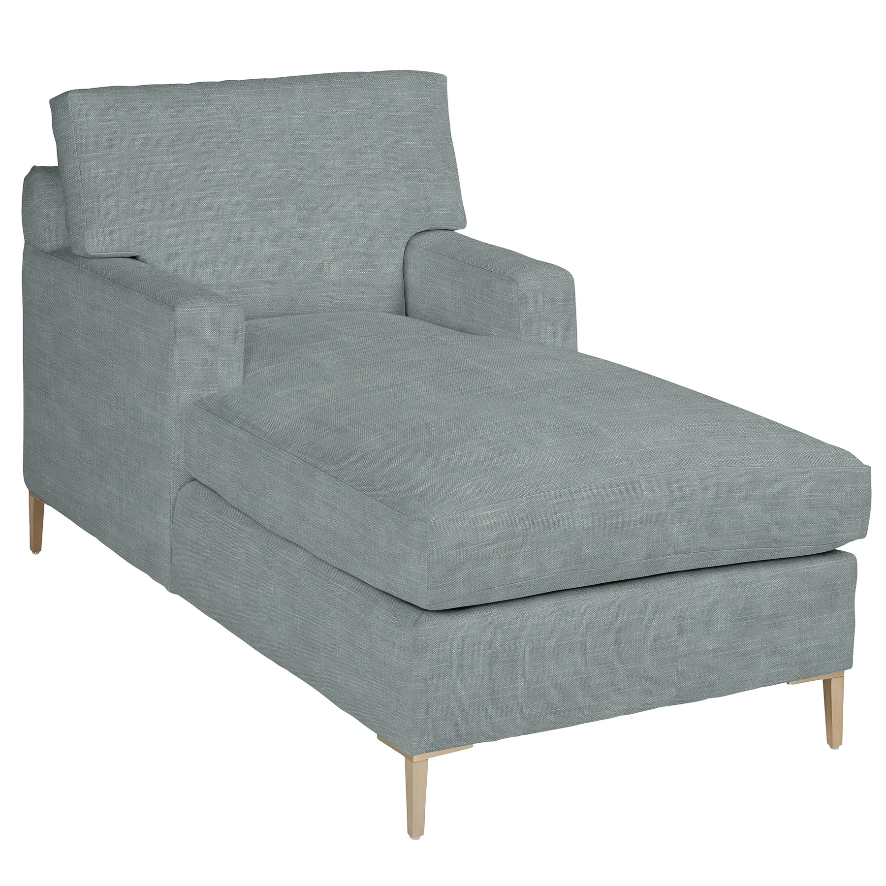 Hinton Chaise - Crypton Linen - Handcrafted - Blue - Comfortable, Sturdy, Stylish, Eco-Friendly, Eco-Friendly