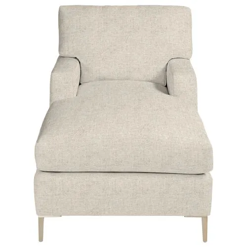 Hinton Chaise - Crypton Linen - Handcrafted - Ivory - Comfortable, Sturdy, Stylish, Eco-Friendly, Eco-Friendly