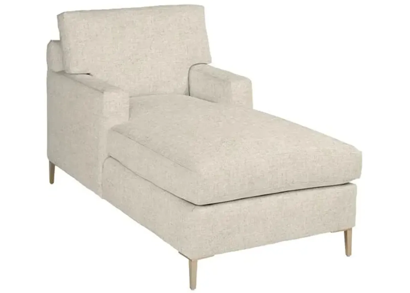 Hinton Chaise - Crypton Linen - Handcrafted - Ivory - Comfortable, Sturdy, Stylish, Eco-Friendly, Eco-Friendly