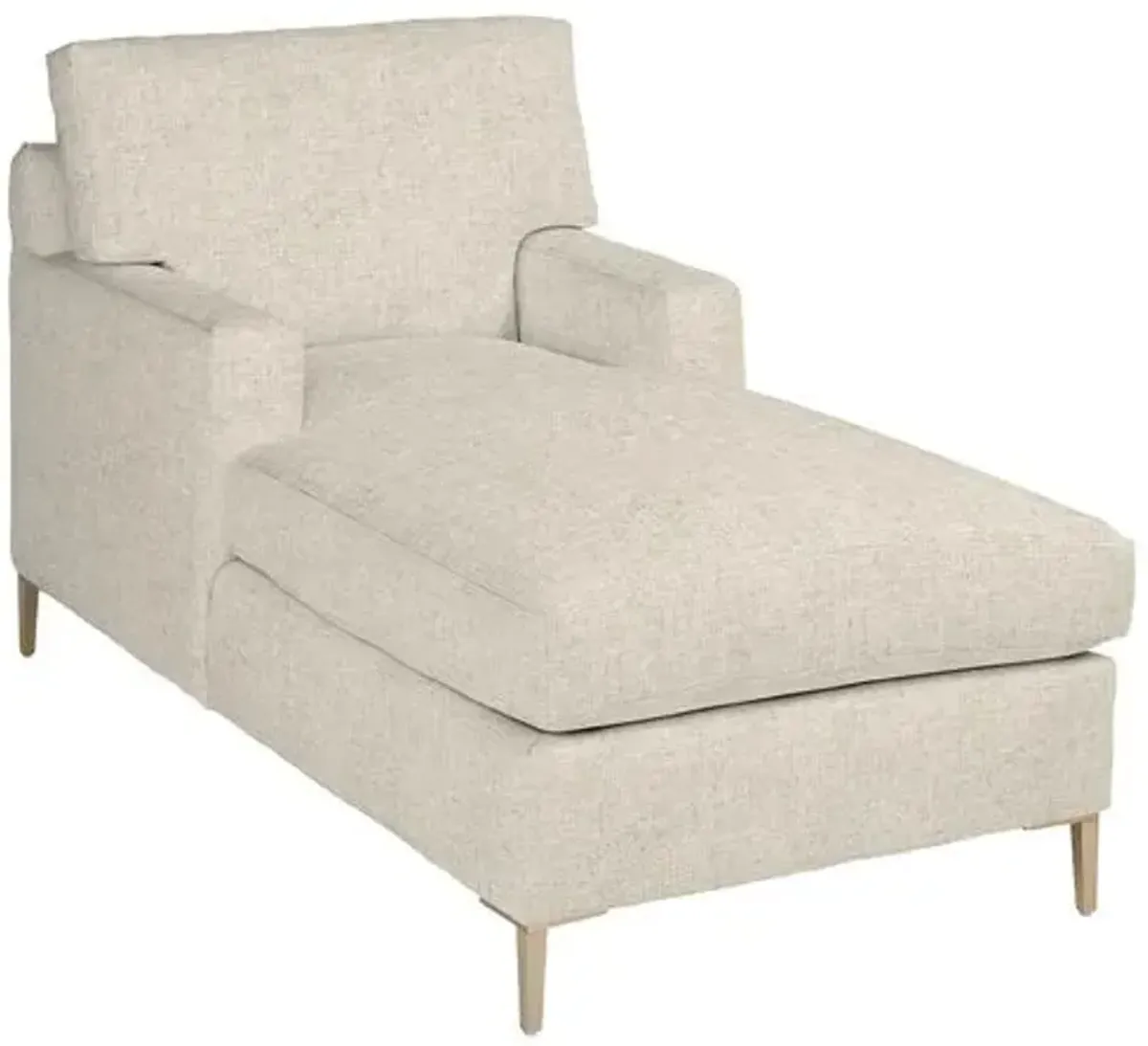 Hinton Chaise - Crypton Linen - Handcrafted - Ivory - Comfortable, Sturdy, Stylish, Eco-Friendly, Eco-Friendly