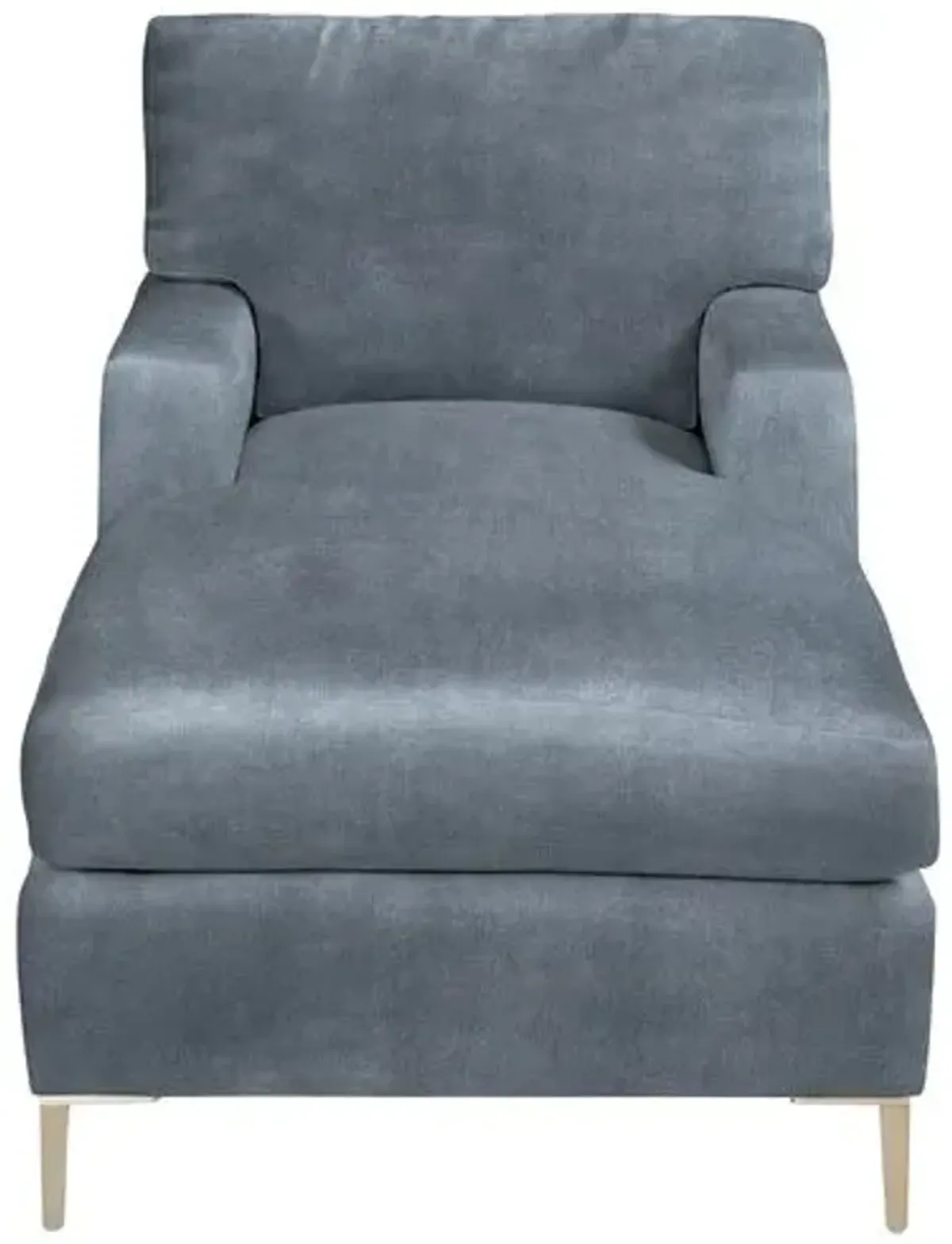 Hinton Chaise - Crypton Velvet - Handcrafted - Blue - Comfortable, Sturdy, Stylish, Eco-Friendly, Eco-Friendly