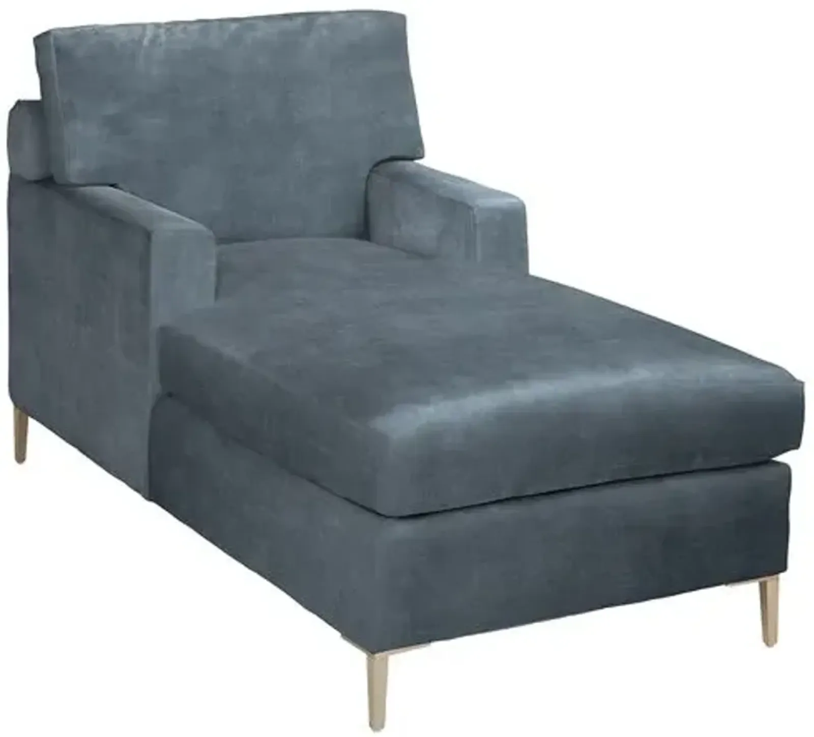 Hinton Chaise - Crypton Velvet - Handcrafted - Blue - Comfortable, Sturdy, Stylish, Eco-Friendly, Eco-Friendly