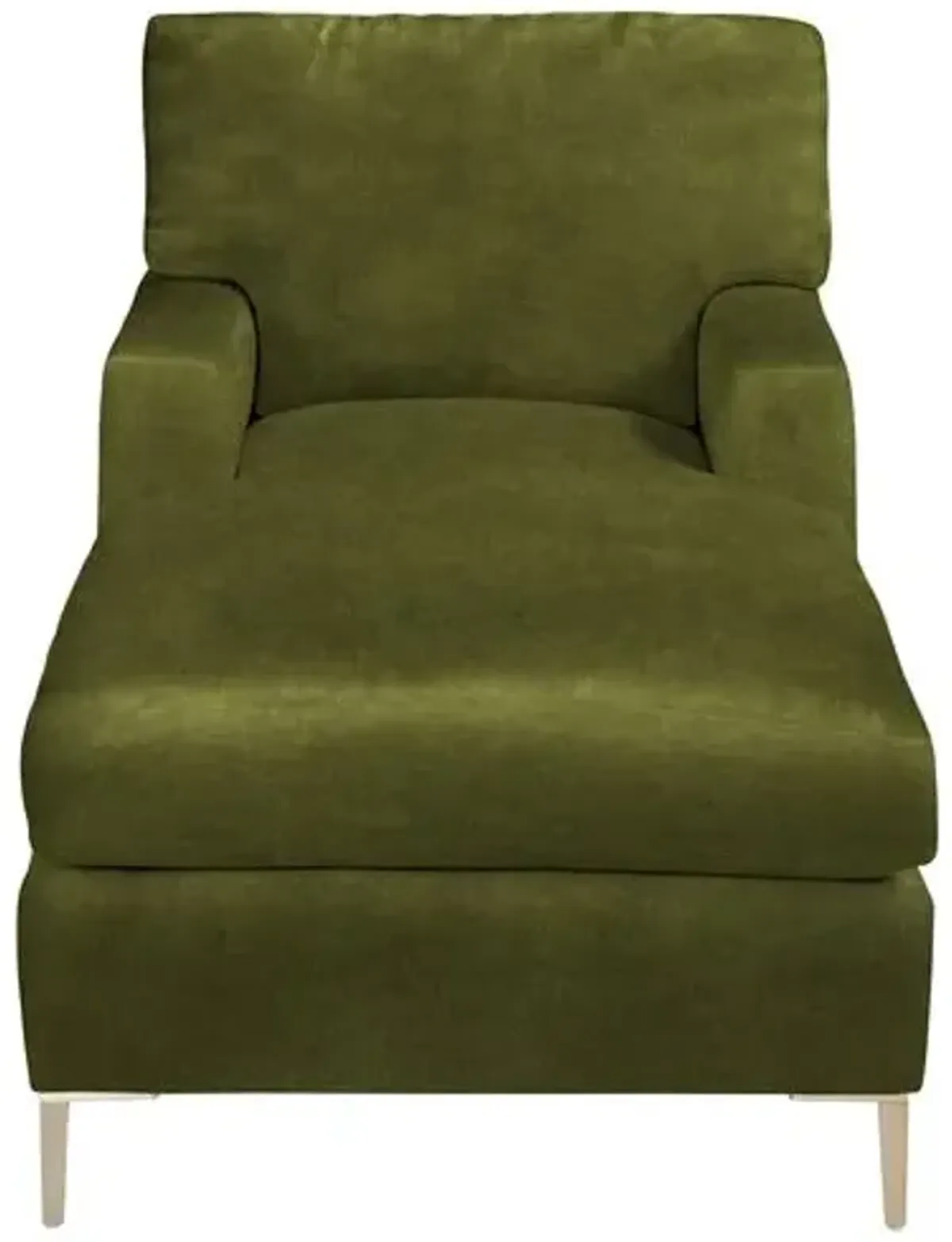 Hinton Chaise - Crypton Velvet - Handcrafted - Green - Comfortable, Sturdy, Stylish, Eco-Friendly, Eco-Friendly