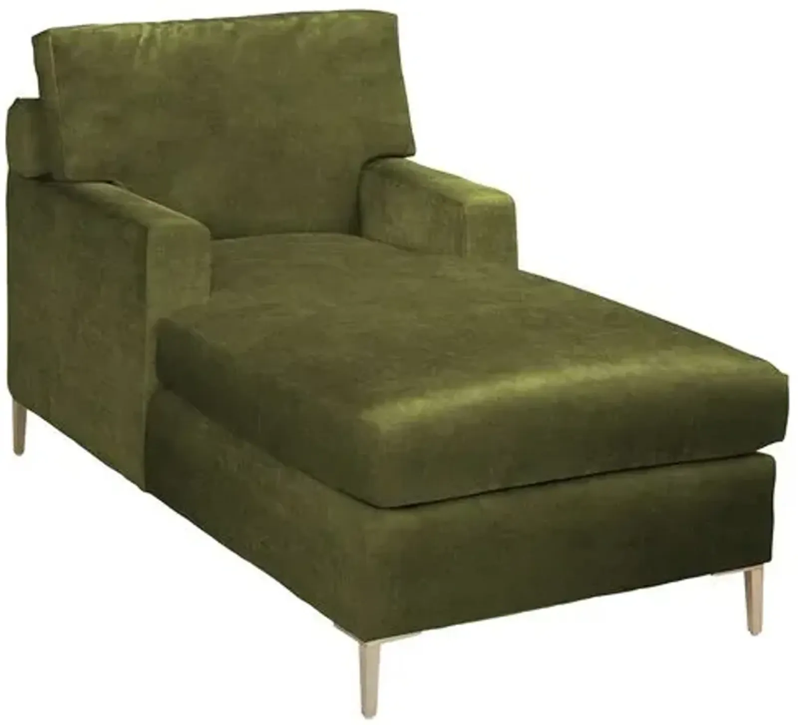 Hinton Chaise - Crypton Velvet - Handcrafted - Green - Comfortable, Sturdy, Stylish, Eco-Friendly, Eco-Friendly