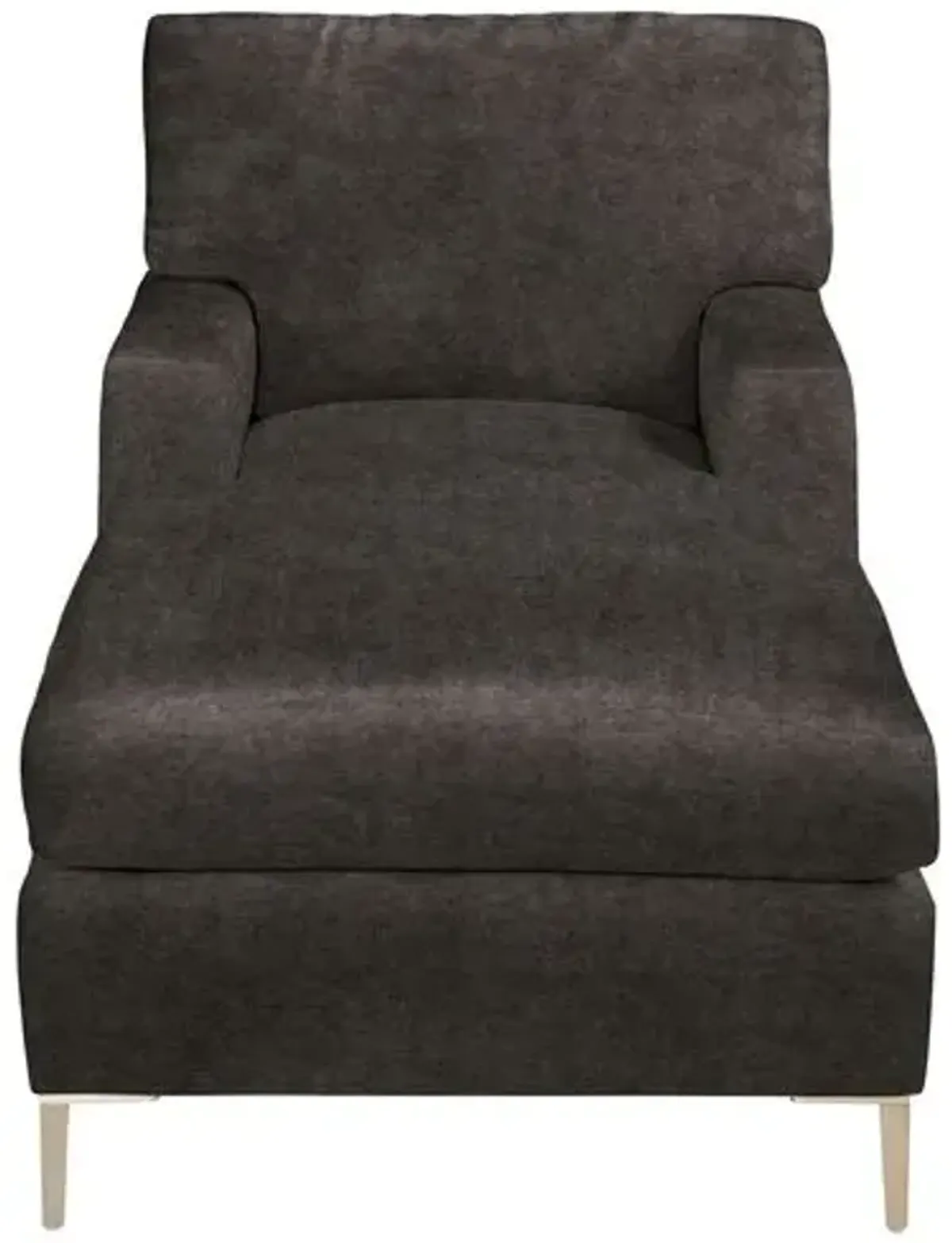 Hinton Chaise - Crypton Velvet - Handcrafted - Gray - Comfortable, Sturdy, Stylish, Eco-Friendly, Eco-Friendly