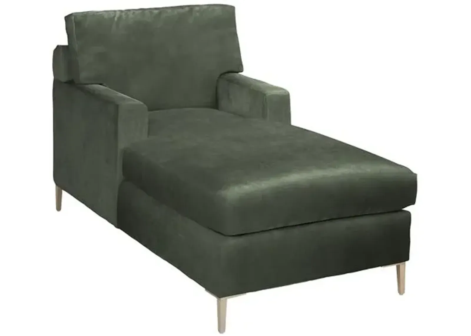 Hinton Chaise - Crypton Velvet - Handcrafted - Green - Comfortable, Sturdy, Stylish, Eco-Friendly, Eco-Friendly