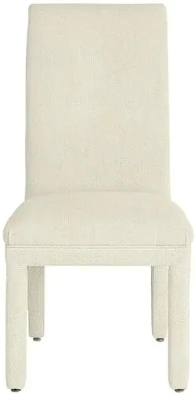 Monroe Side Chair - Crypton Linen - Handcrafted - Ivory