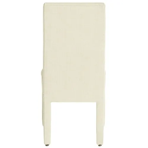 Monroe Side Chair - Crypton Linen - Handcrafted - Ivory