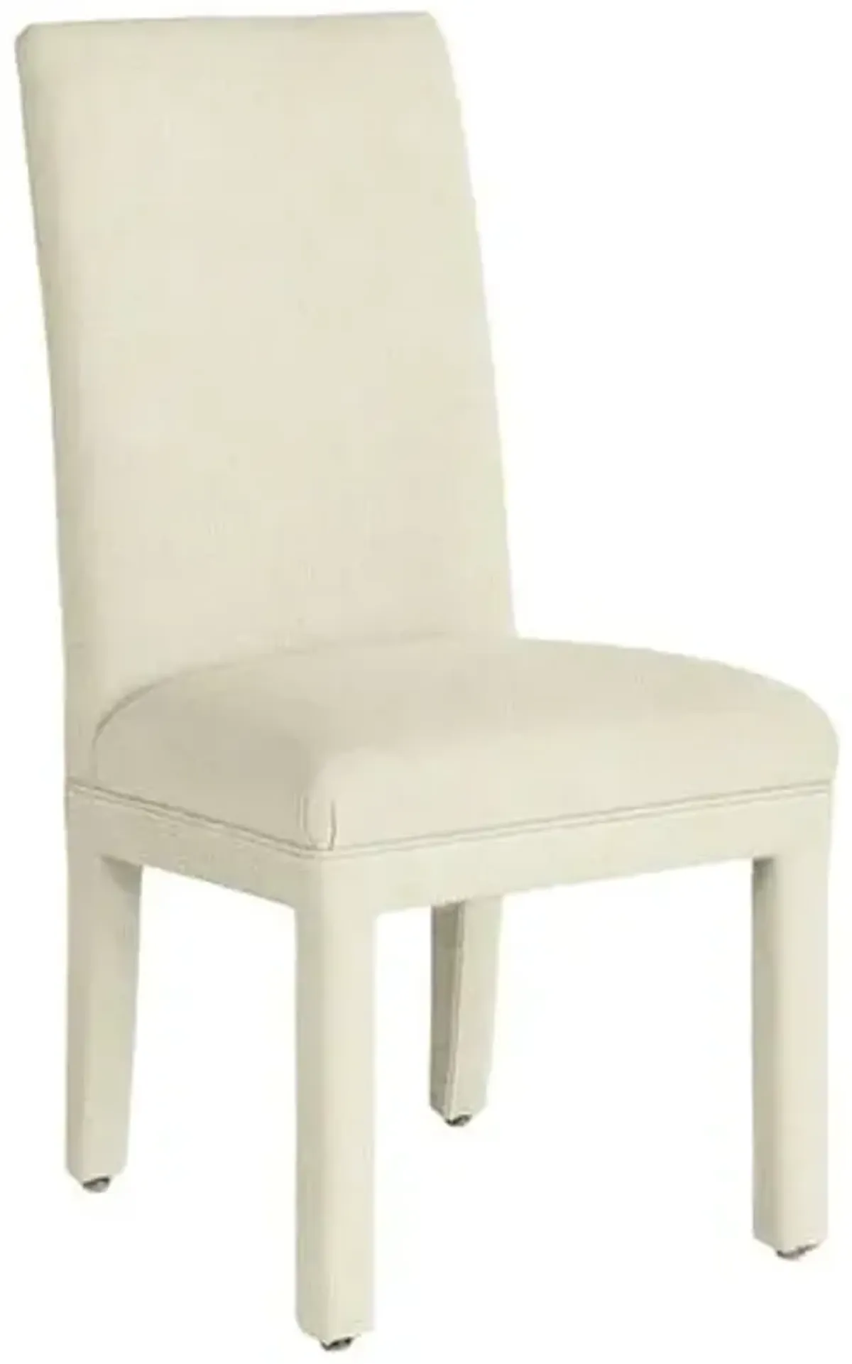 Monroe Side Chair - Crypton Linen - Handcrafted - Ivory