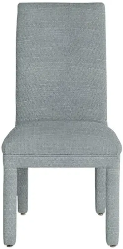 Monroe Side Chair - Crypton Linen - Handcrafted - Blue