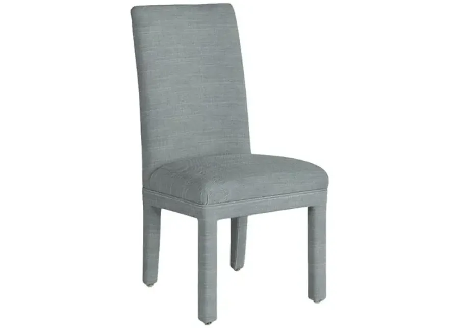 Monroe Side Chair - Crypton Linen - Handcrafted - Blue