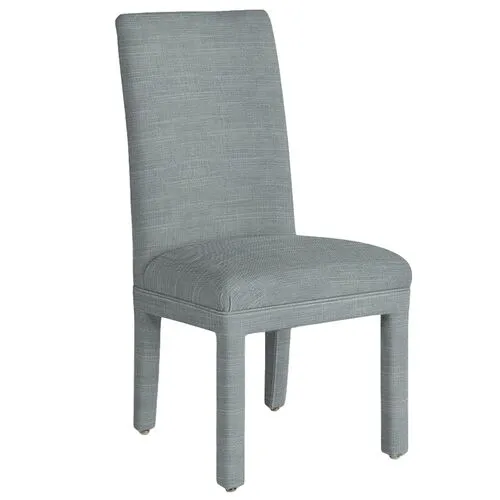 Monroe Side Chair - Crypton Linen - Handcrafted - Blue