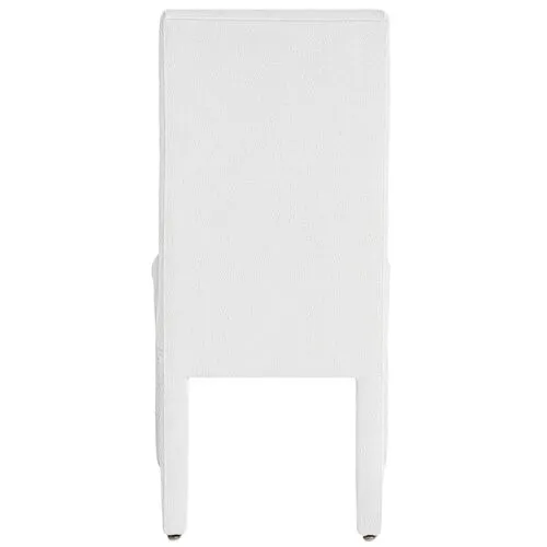 Monroe Side Chair - Crypton Linen - Handcrafted - White