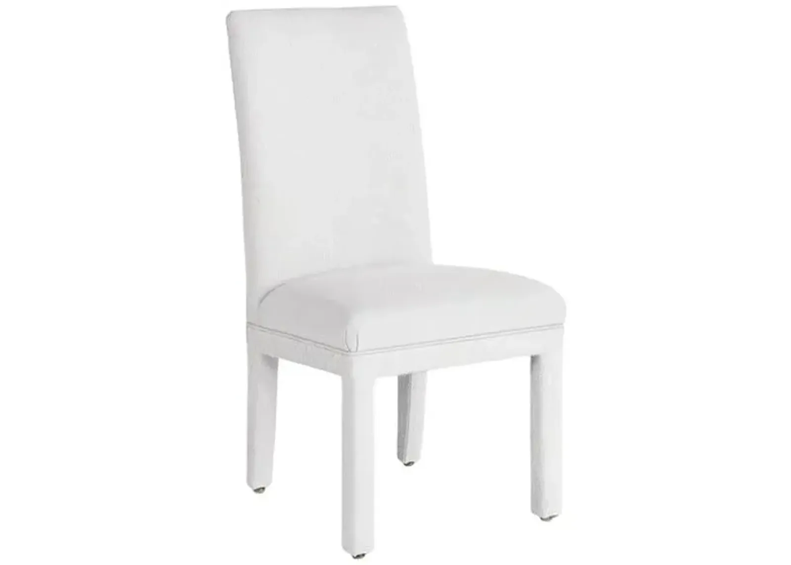 Monroe Side Chair - Crypton Linen - Handcrafted - White