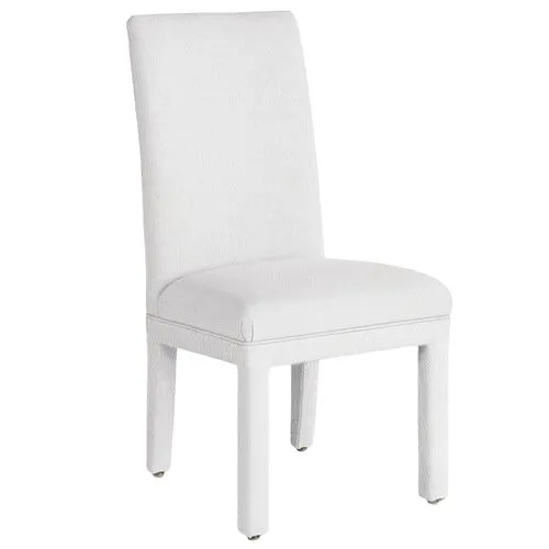 Monroe Side Chair - Crypton Linen - Handcrafted - White