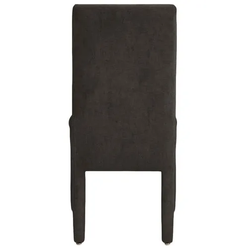 Monroe Side Chair - Crypton Velvet - Handcrafted - Gray