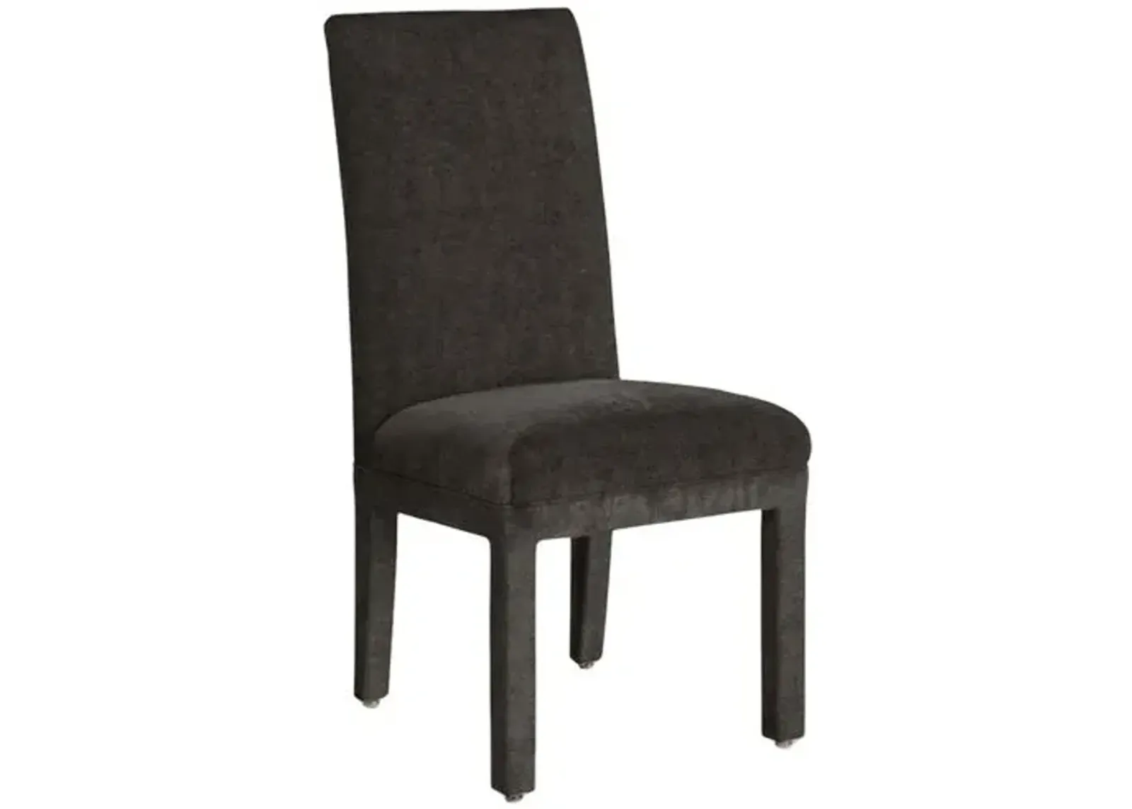 Monroe Side Chair - Crypton Velvet - Handcrafted - Gray