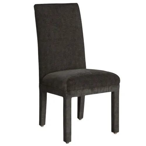 Monroe Side Chair - Crypton Velvet - Handcrafted - Gray