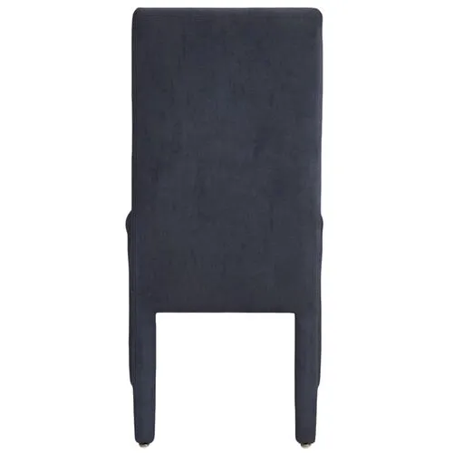 Monroe Side Chair - Crypton Velvet - Handcrafted - Blue