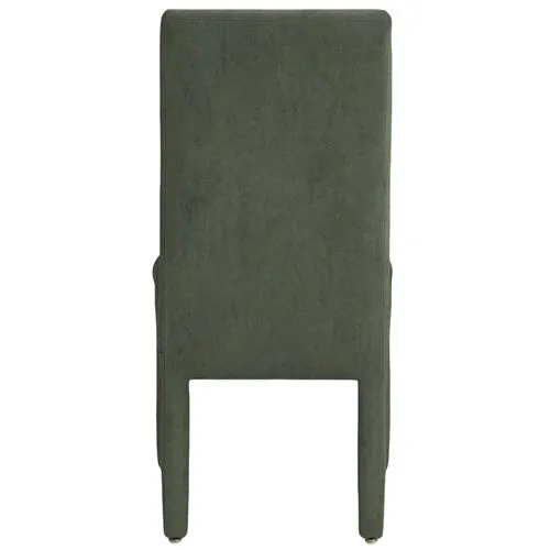 Monroe Side Chair - Crypton Velvet - Handcrafted - Green