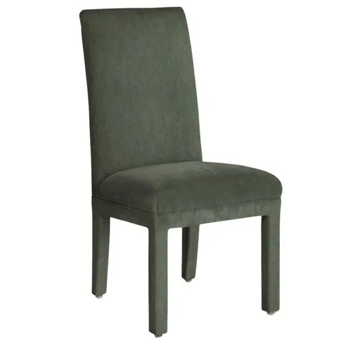 Monroe Side Chair - Crypton Velvet - Handcrafted - Green