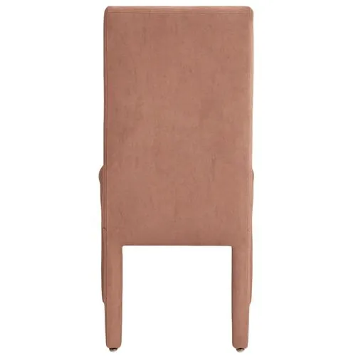 Monroe Side Chair - Crypton Velvet - Handcrafted - Pink