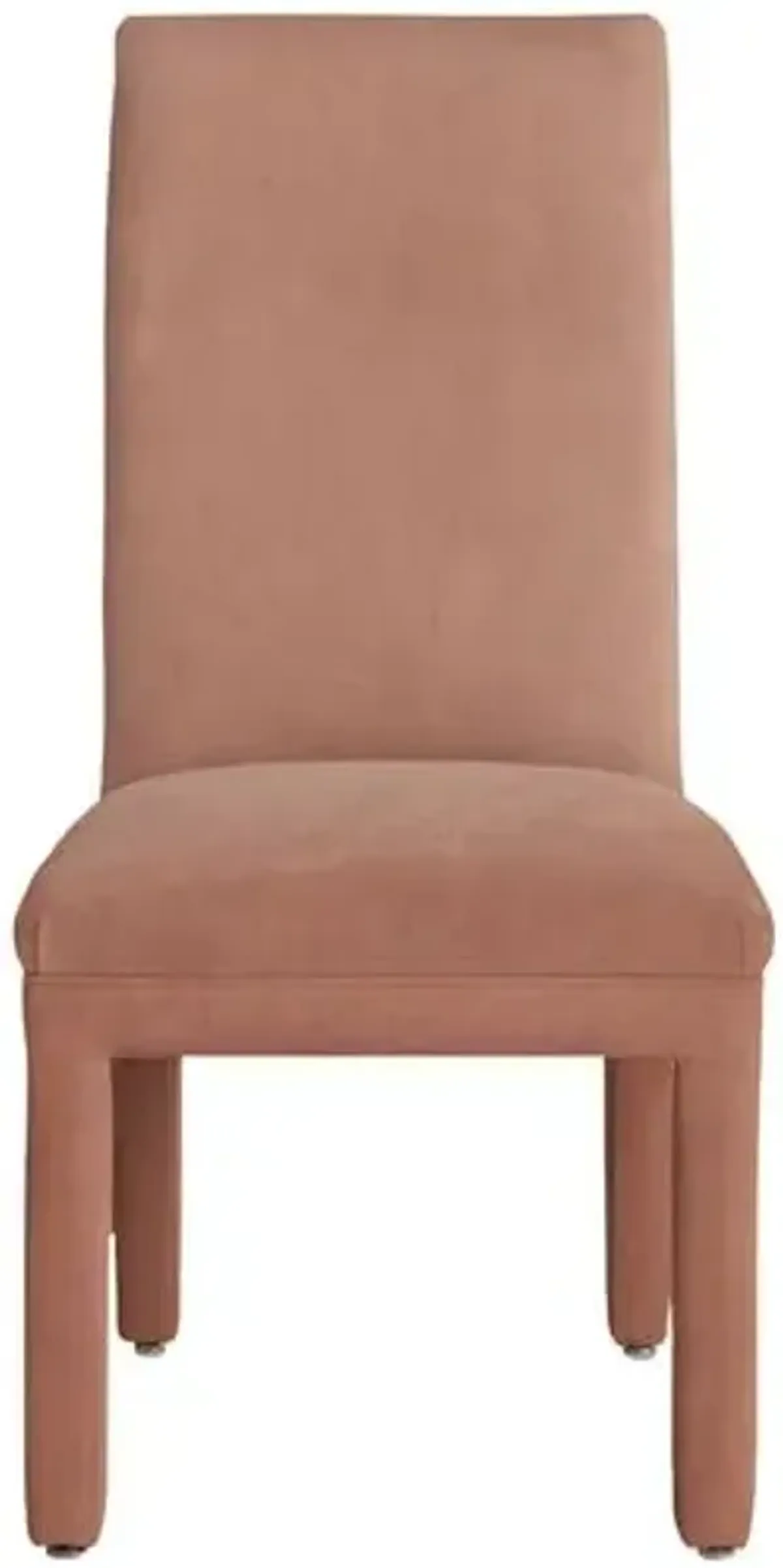 Monroe Side Chair - Crypton Velvet - Handcrafted - Pink