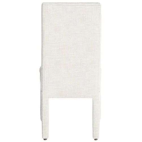 Monroe Side Chair - Inside Out Ticking Stripe - Handcrafted - Ivory