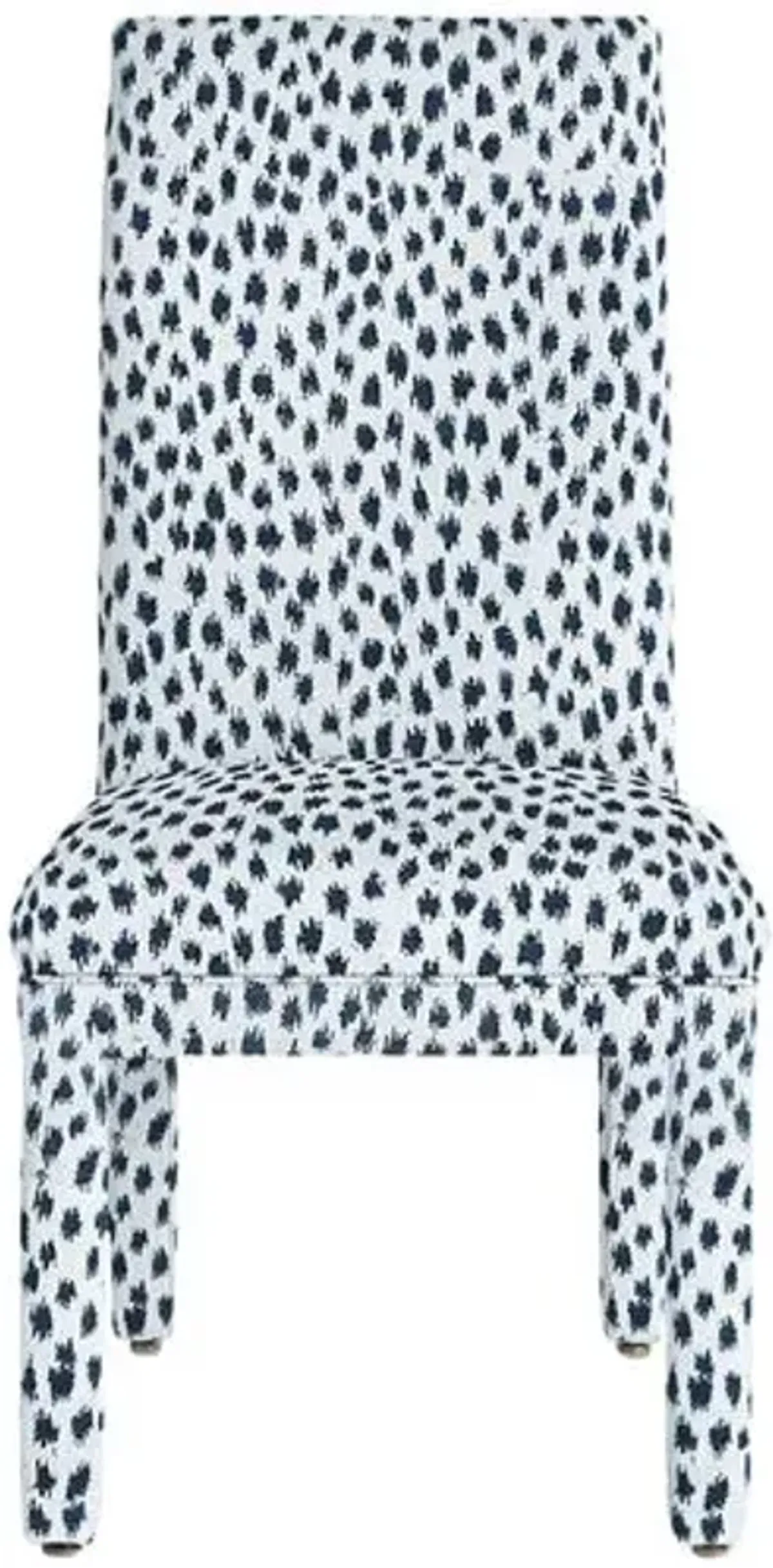 Monroe Side Chair - Indigo Spot Sunbrella - Handcrafted - Blue