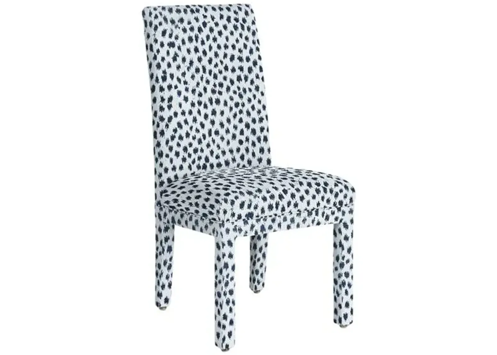 Monroe Side Chair - Indigo Spot Sunbrella - Handcrafted - Blue