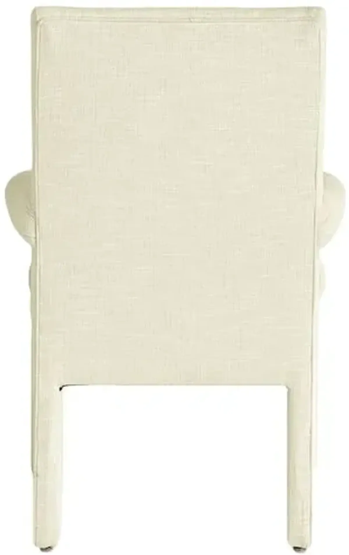 Monroe Armchair - Crypton Linen - Handcrafted - Ivory