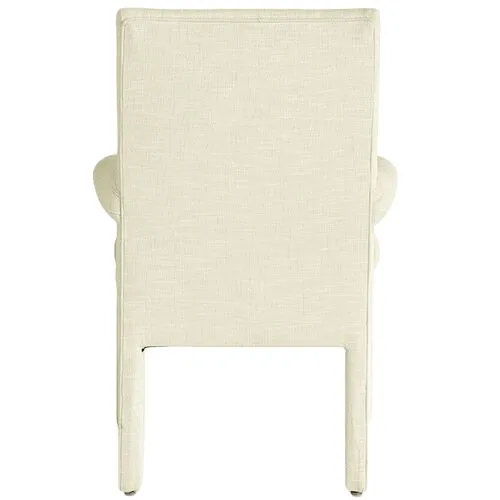 Monroe Armchair - Crypton Linen - Handcrafted - Ivory