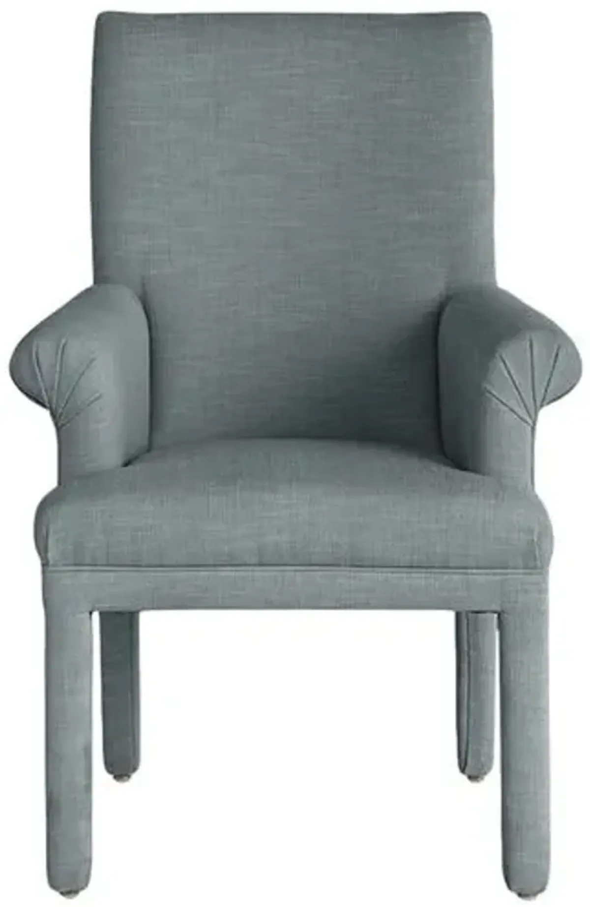 Monroe Armchair - Crypton Linen - Handcrafted - Blue