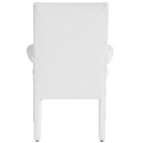 Monroe Armchair - Crypton Linen - Handcrafted - White