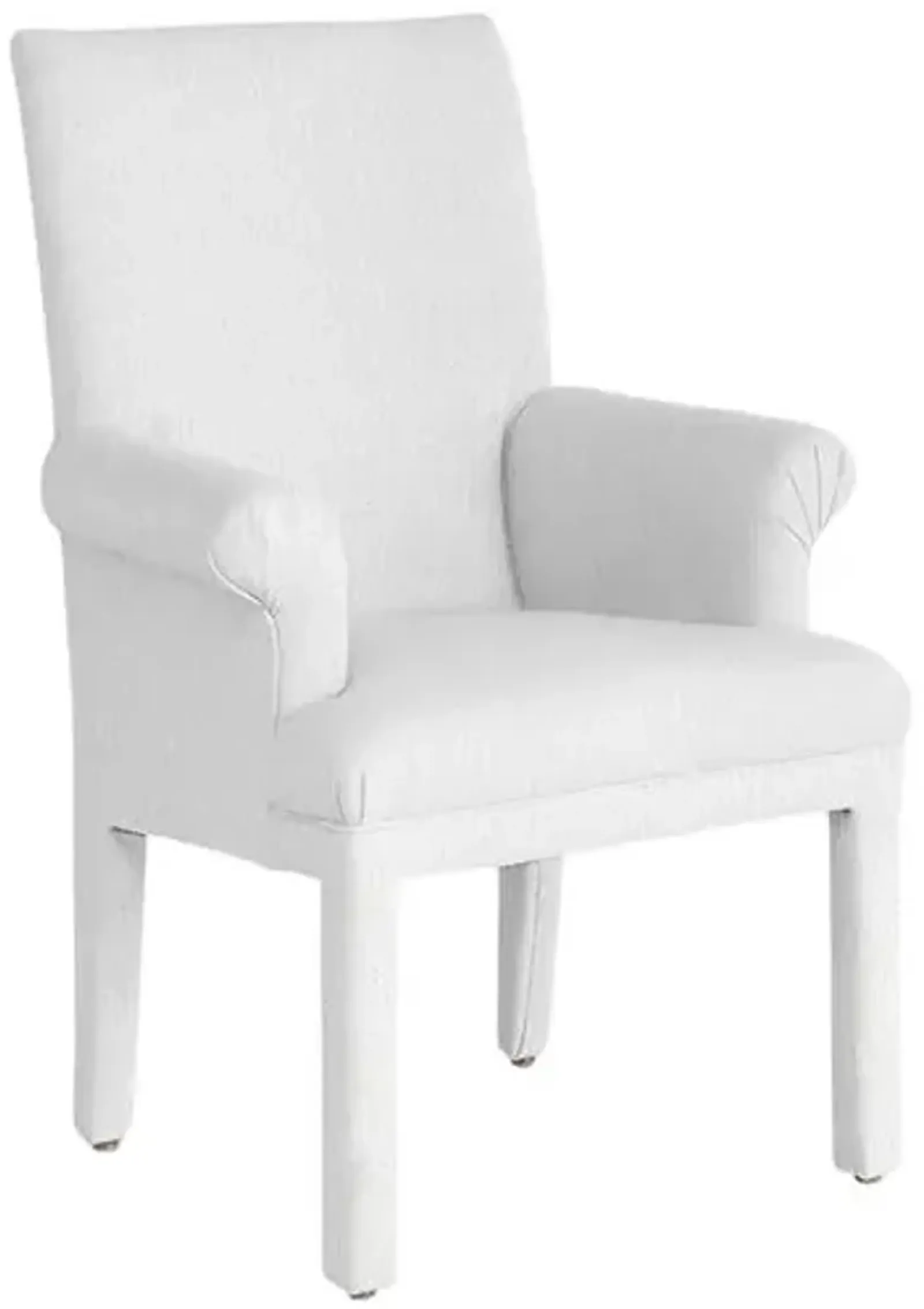 Monroe Armchair - Crypton Linen - Handcrafted - White