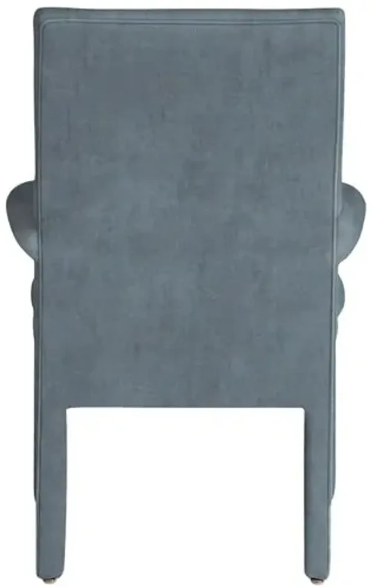 Monroe Armchair - Crypton Velvet - Handcrafted - Blue