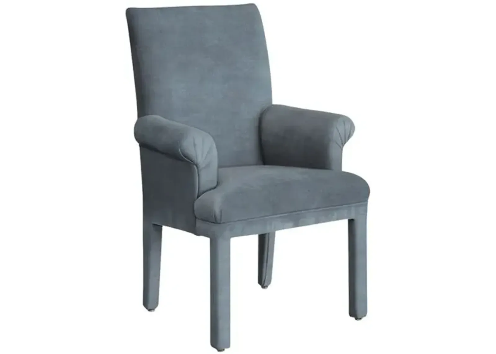 Monroe Armchair - Crypton Velvet - Handcrafted - Blue