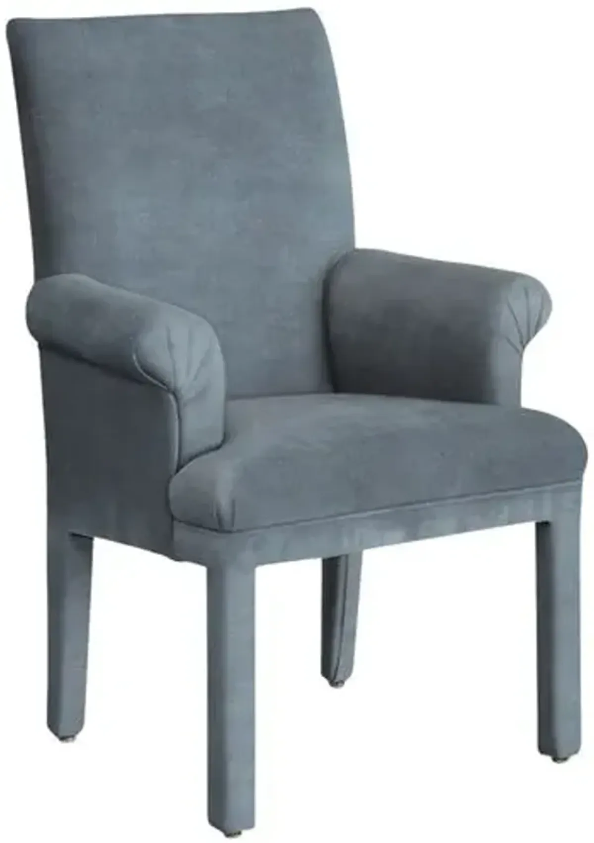 Monroe Armchair - Crypton Velvet - Handcrafted - Blue