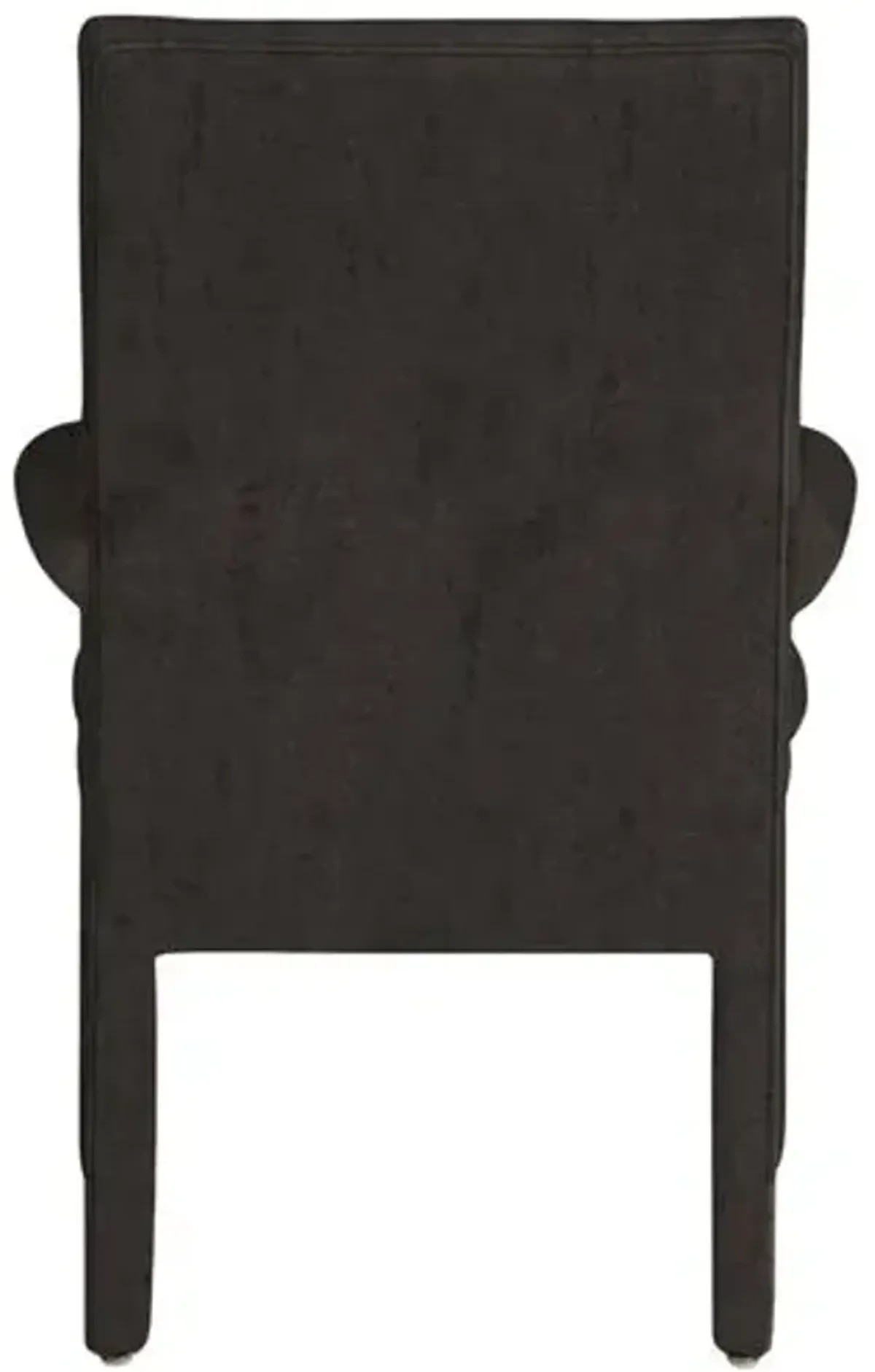 Monroe Armchair - Crypton Velvet - Handcrafted - Gray