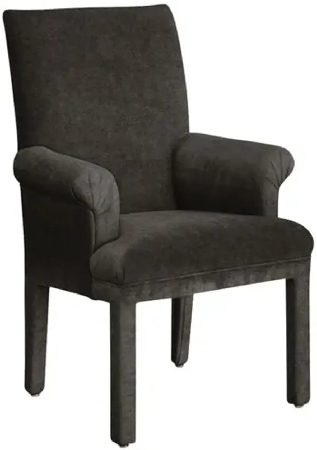 Monroe Armchair - Crypton Velvet - Handcrafted - Gray