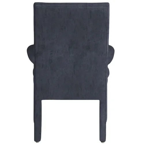 Monroe Armchair - Crypton Velvet - Handcrafted - Blue