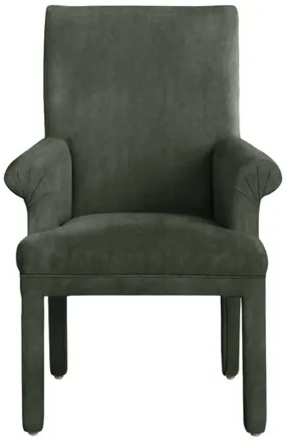 Monroe Armchair - Crypton Velvet - Handcrafted - Green