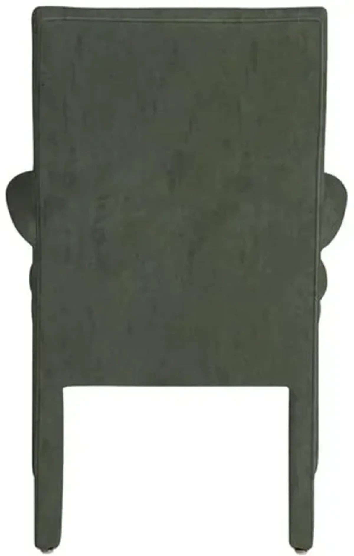 Monroe Armchair - Crypton Velvet - Handcrafted - Green