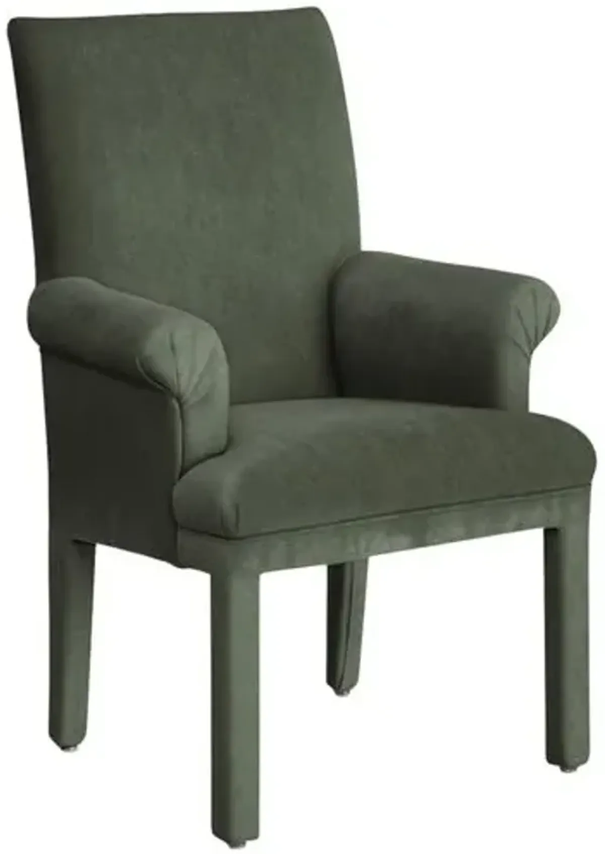 Monroe Armchair - Crypton Velvet - Handcrafted - Green