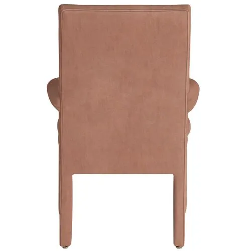 Monroe Armchair - Crypton Velvet - Handcrafted - Pink