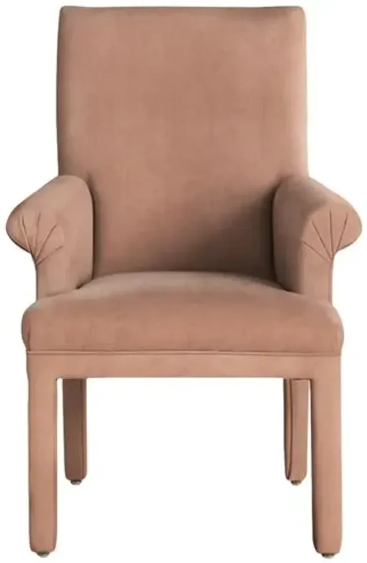 Monroe Armchair - Crypton Velvet - Handcrafted - Pink