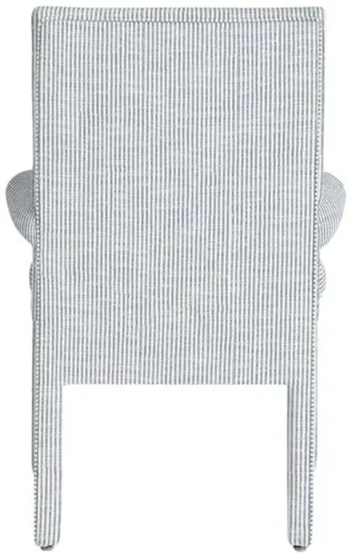 Monroe Armchair - Inside Out Ticking Stripe - Handcrafted - Blue