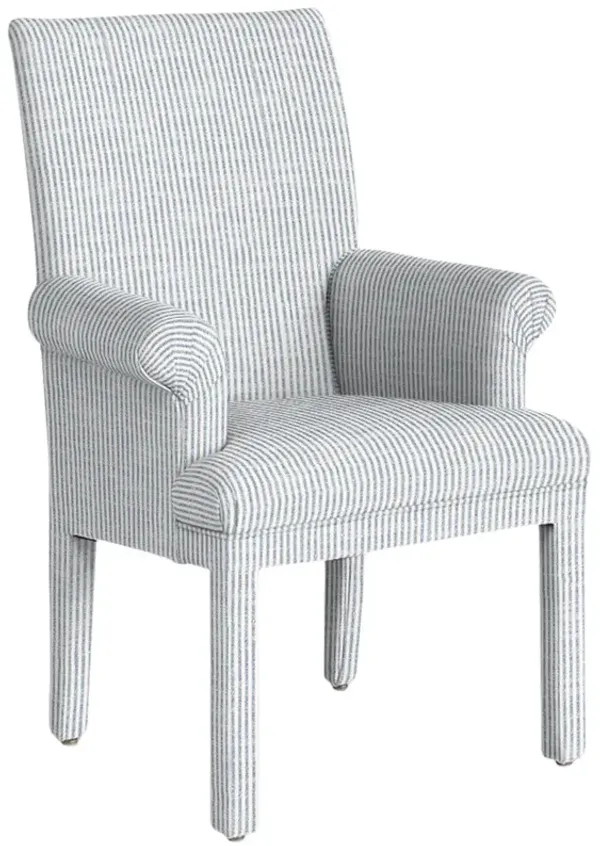 Monroe Armchair, Inside Out Ticking Stripe