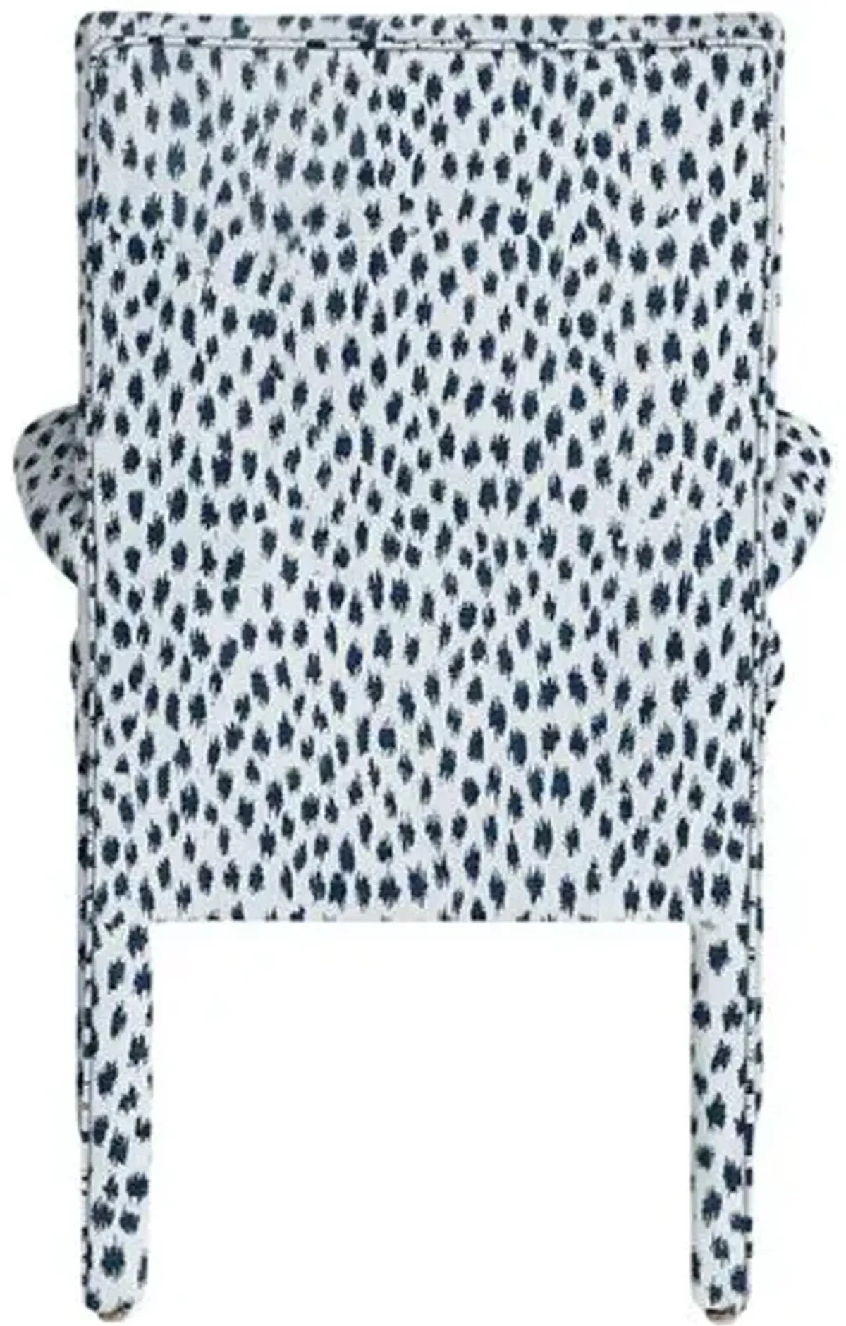 Monroe Armchair - Indigo Spot Sunbrella - Handcrafted - Blue